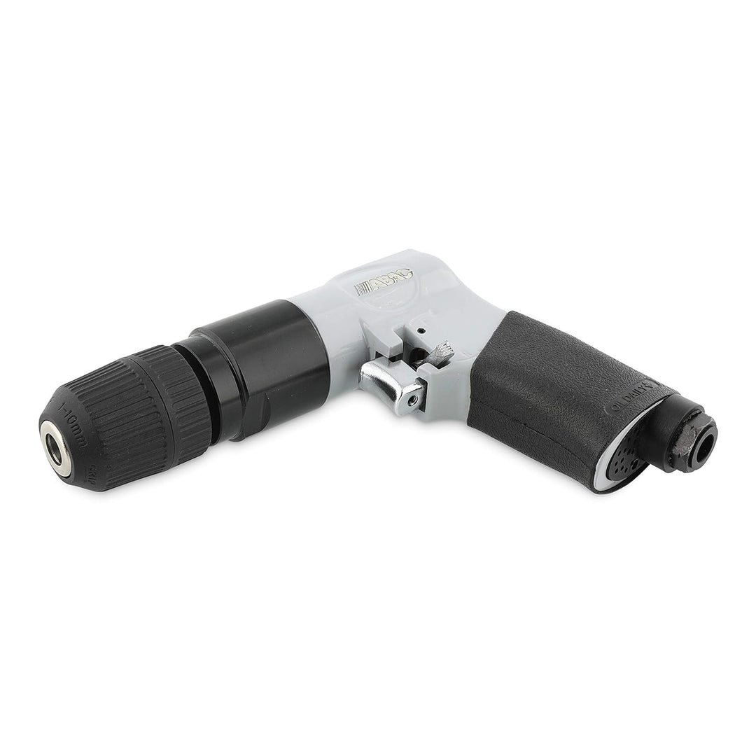 ABAC Druckluft Bohrmaschine G-190 - Kunststoffkoffer mit Zubehör (Bohrer + Schraubendreherbits + Pla
