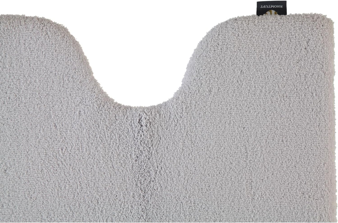 Rhomtuft Badteppiche Square perlgrau - 11 Toilettenvorlage mit Ausschnitt 55x60 cm, Toilettenvorlage
