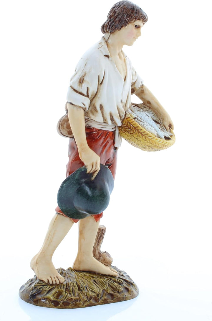 Moranduzzo Fischer für Krippe 12 cm Massstab 1:15 - Unzerstörbare Krippenfiguren - Stil 700', Handbe