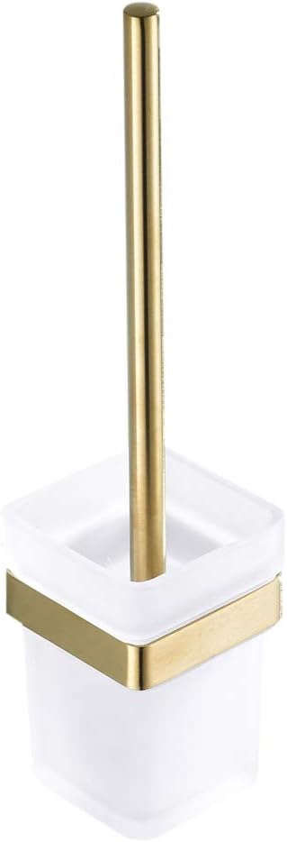 WOMAO Toilettenbürste Gold Edelstahl Wandmontage klobürste Silikon Toilettenbürstenhalter Gebürstet
