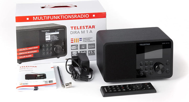 Telestar DIRA M 1 A - Digitalradio/Internetradio (DAB+ / DAB/UKW/FM/Internet, WLAN, Bluetooth 5.1, F