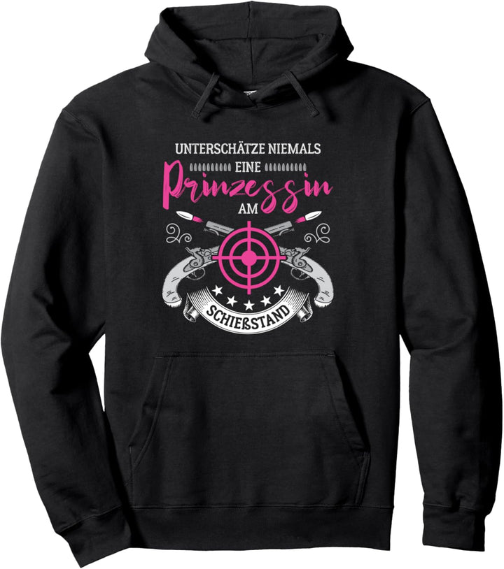 Sportschiessen Prinzessin am Schiessstand Sportschützin Pullover Hoodie
