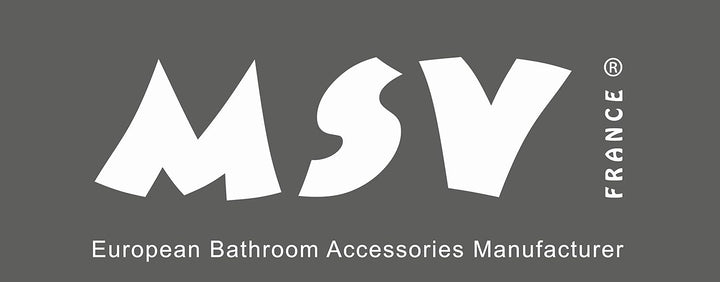 MSV - Kosmetikeimer fürs Bad - Edelstahl mit herausnehmbarem Inneneimer - Stylischer Treteimer - Kom