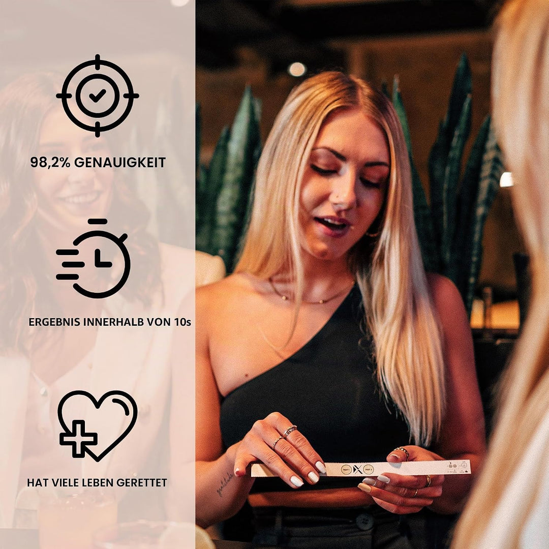 Drinkcheck Armband - Dein Schutz vor KO Tropfen | Teste Dein Getränk auf KO Tropfen GHB | Beige | 4