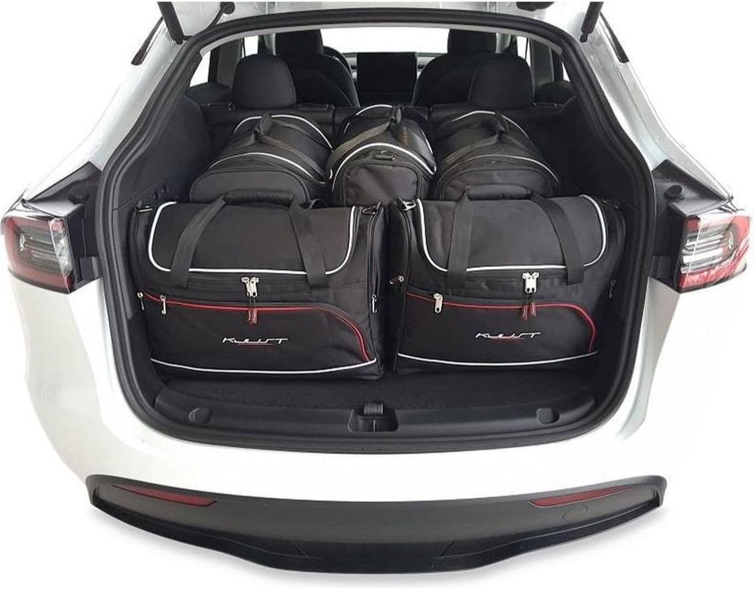 Tesla Model Y Reisetaschen-Set, 9-teilig, Kofferraum-und Frunk Organizer, Premium Qualität, Schwarz