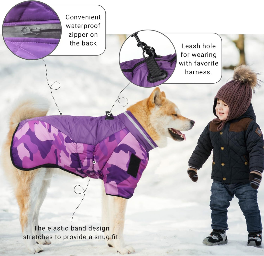 OCSOSO Hundemantel Winter, Hundejacke Hundepullover für Kleine Mittlere Grosse Hunde - Wasserdicht W