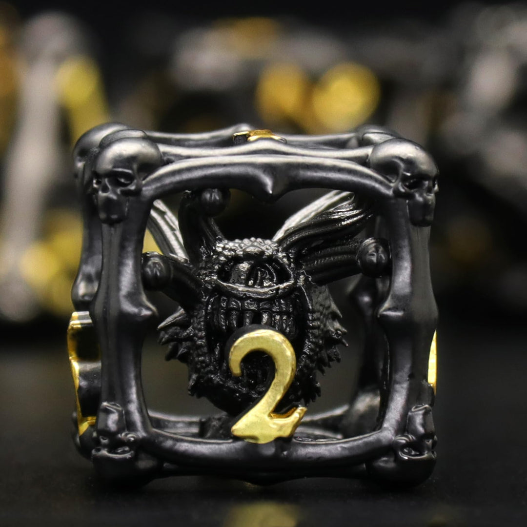 Beholder Würfelset, DND Würfel Metall Dice Set, ZHOORQI W20 Würfel Polyedrische Würfel für Dungeons