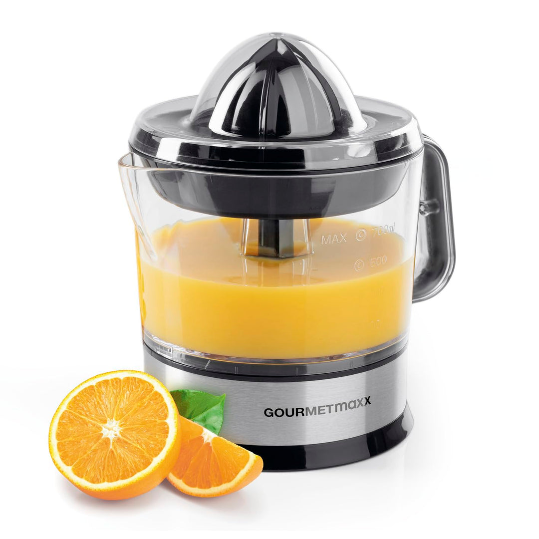 GOURMETmaxx elektrischer Entsafter für Zitrusfrüchte & Orangensaft | Saftpresse bis 700 ml Füllvolum