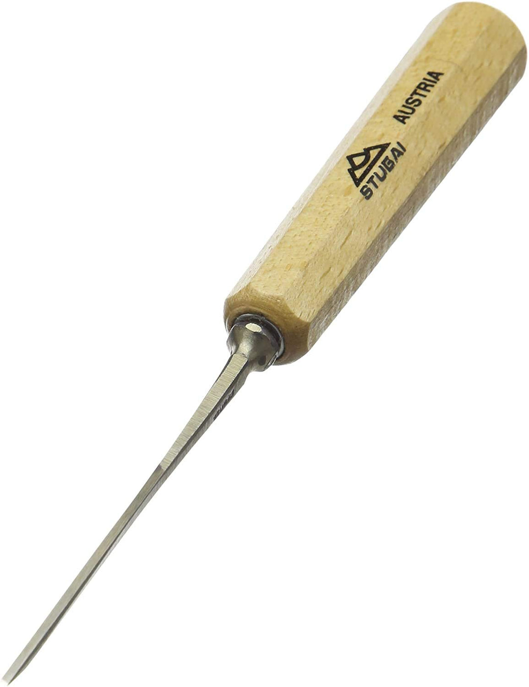 STUBAI-527104 Gerades Balleisen/Stechbeitel 4 mm | Stich 1 | einseitig geschliffen, mit Holzgriff |