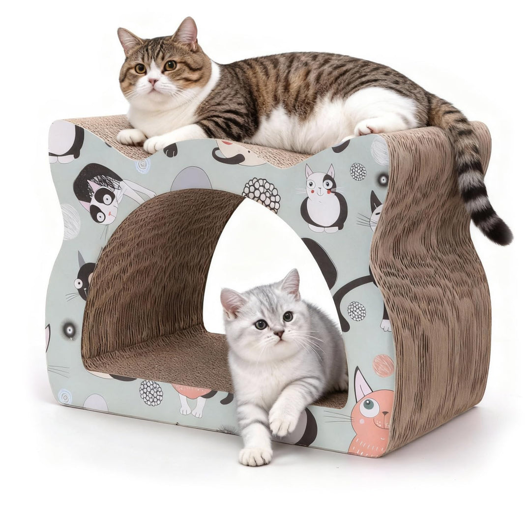 Nobleza - Katzenkratzbrett mit Katzenminze Kratzbrett für Katzen Kätzchen Kratzspielzeug Lounge Kart