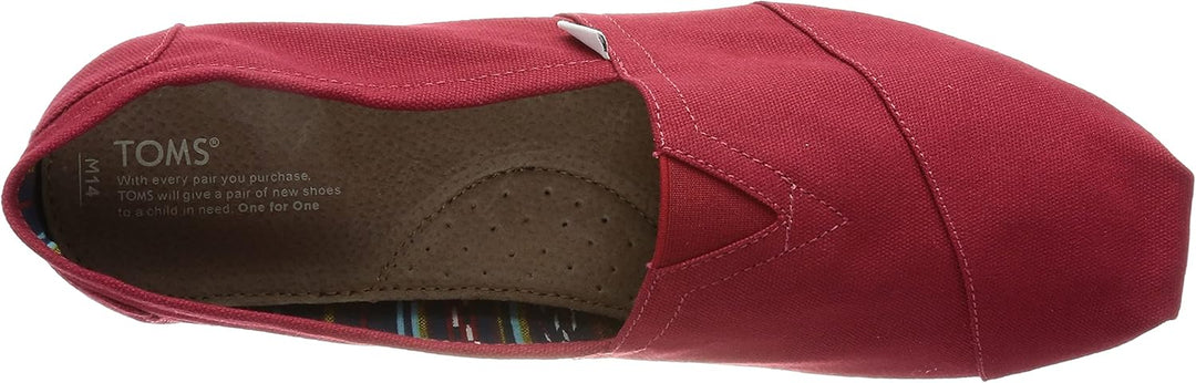 TOMS Herren Alpargata Core Flache Slipper 43.5 EU Rot, 43.5 EU Rot