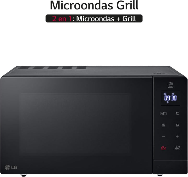 LG MH7032JAS Microondas Con Grill 30L 900W Negro Schwarz 30 Litros 900 W Mikrowelle mit Grill und LE