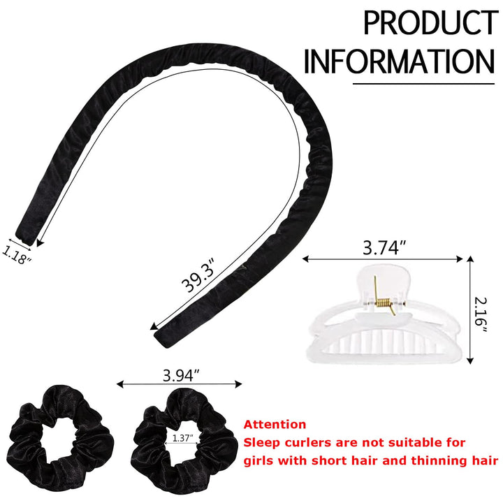 CORATED Locken Ohne Hitze, Silk Heatless Curls Band Lockenwickler über Nacht, Hair Curler DIY Haare