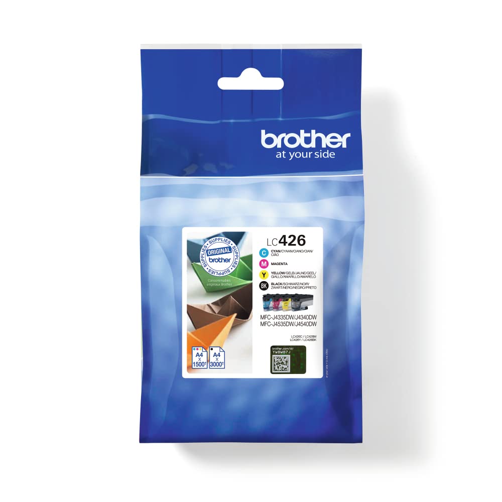 Brother LC-426BK/LC-426C/LC-426M/LC-426Y Inkjet Cartridges, Black/Cyan/Magenta/Yellow,Multi-Pack, St