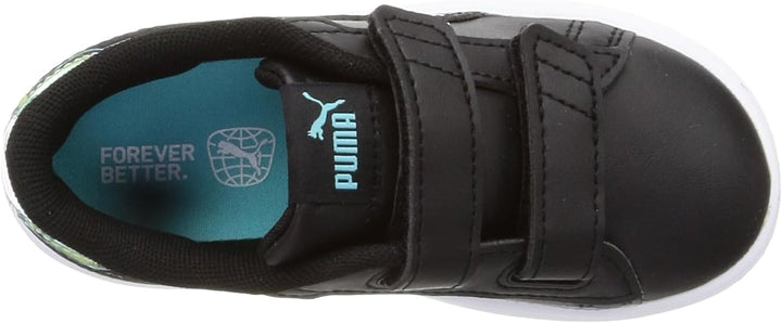 Puma Unisex Baby Puma Smash 3.0 L V InfSneaker 20 EU 3 0 Crysta Wings V Black White Team Aqua, 20 EU