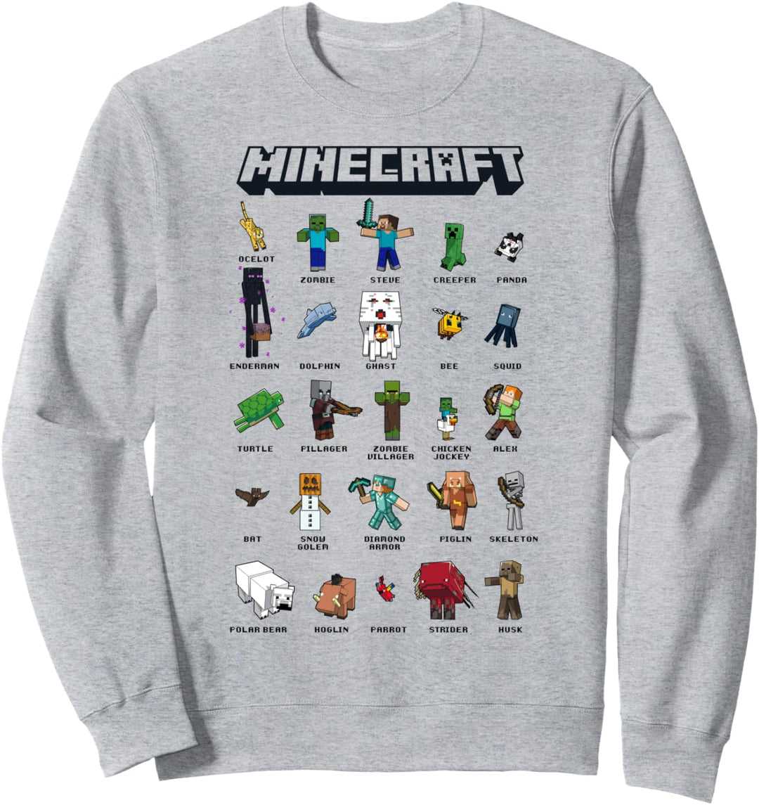Minecraft Group Shot Poster Collage Style Sweatshirt