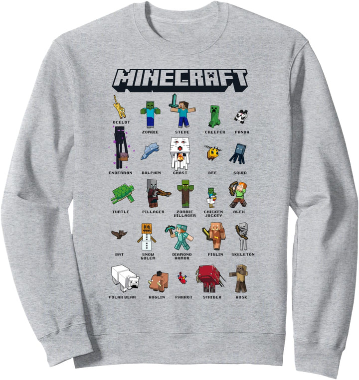 Minecraft Group Shot Poster Collage Style Sweatshirt