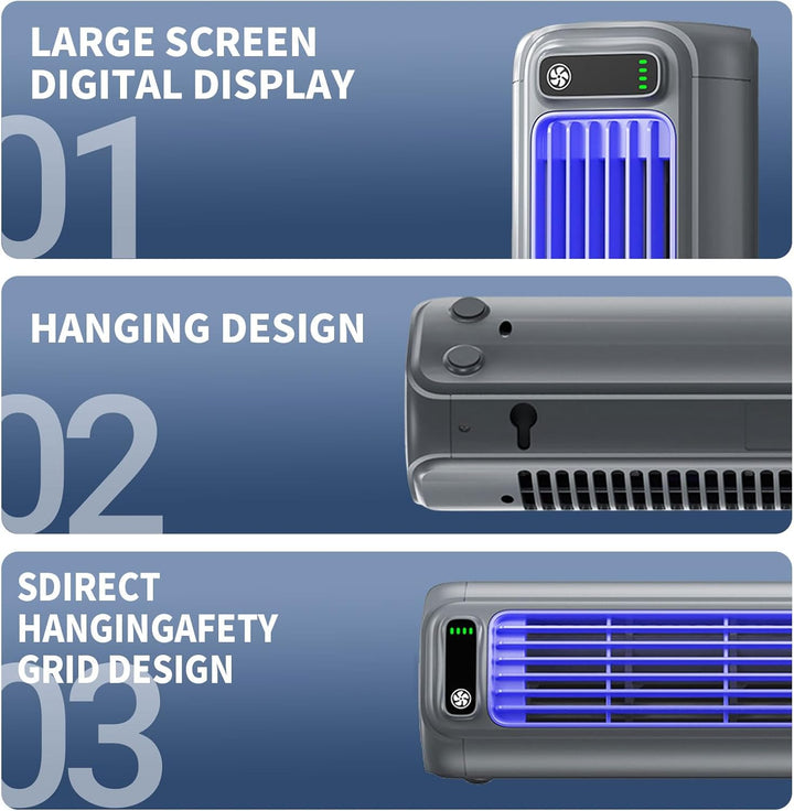 Outfany Cooling Ace,Tragbare Klimaanlage Tischventilator Leise USB Wiederaufladbare Mini Mobile Klim