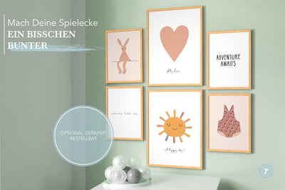 Papierschmiede® Bilder Kinderzimmer Kids Mood Poster Set Welcome Baby, Kinderzimmer Bilder Babyzimme