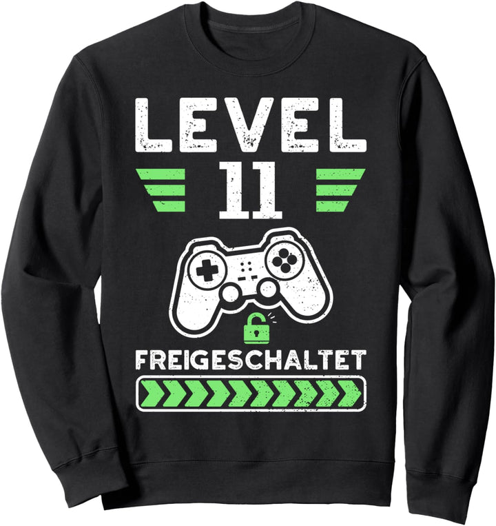 Gaming: Level 11 Freigeschaltet - 11. Geburtstag Sprüche Sweatshirt