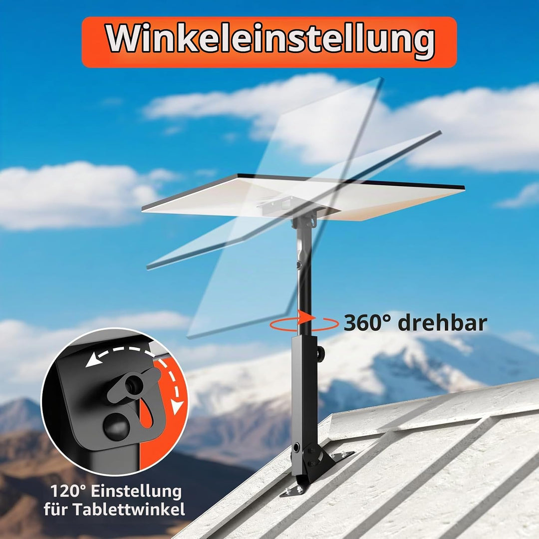 Starlink Dachhalterung für Gen 3,Verstellbare Starlink Gen 3 Halterung Dach Ziegel mit Rohradapter f