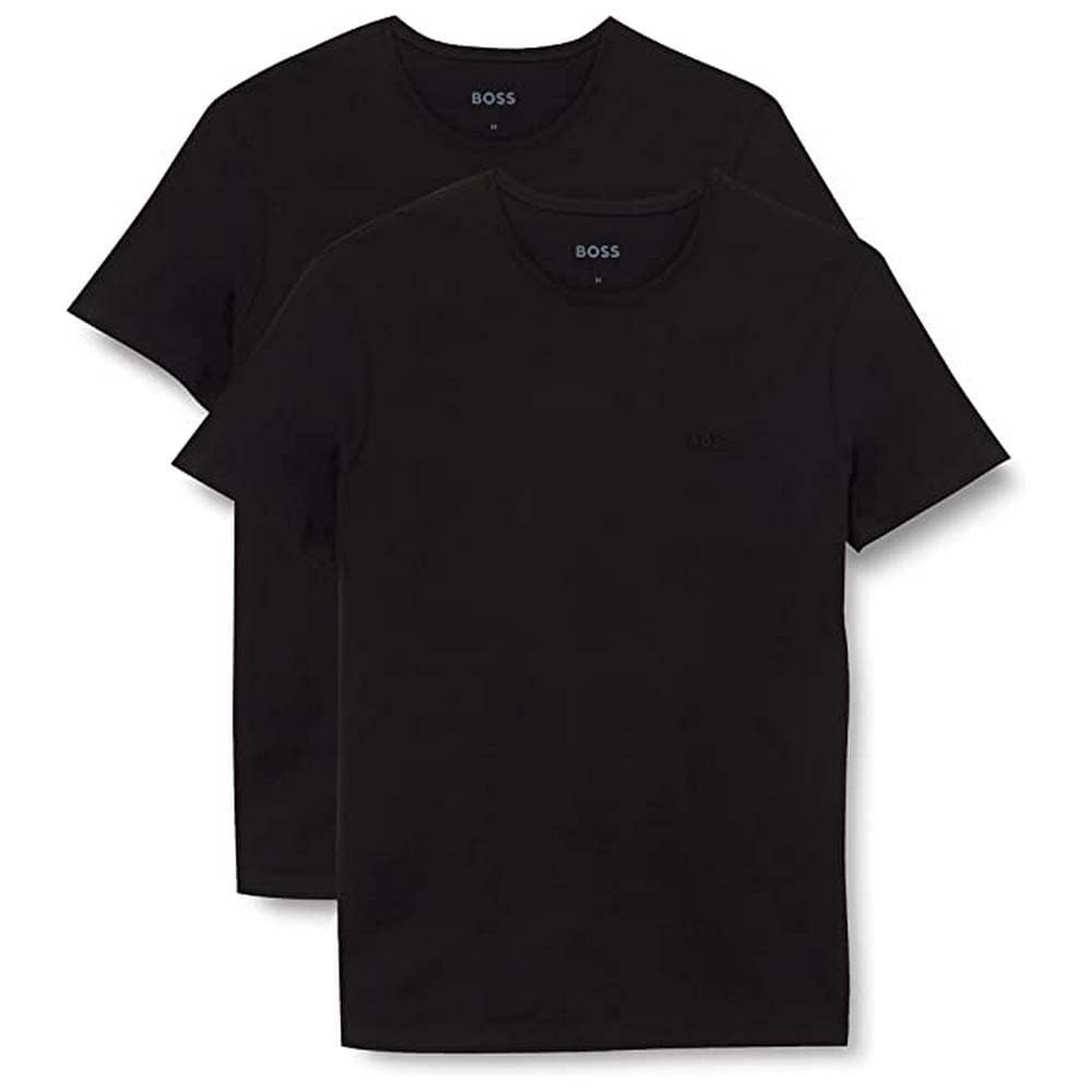 BOSS Herren Business Kurzarm Shirt T-Shirt 2P CO 2er Pack M New - Black1, M New - Black1