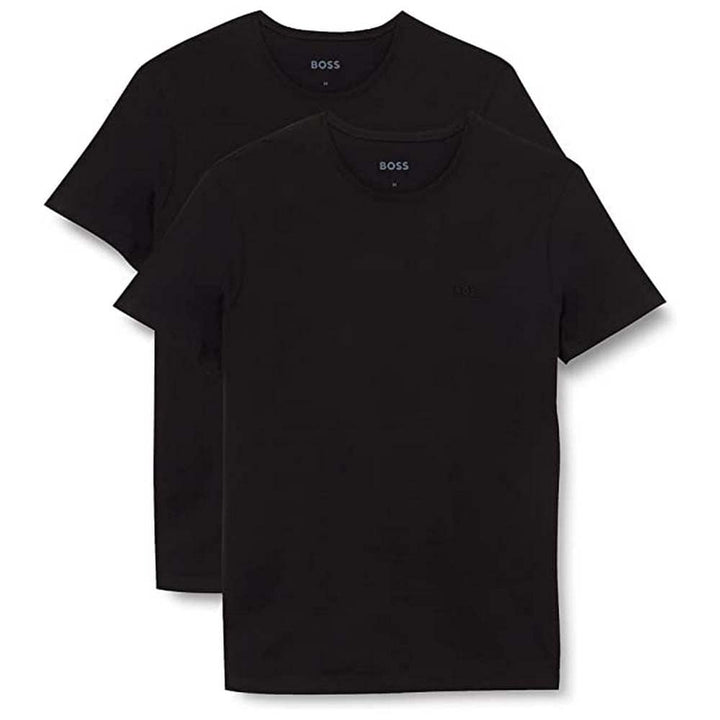 BOSS Herren Business Kurzarm Shirt T-Shirt 2P CO 2er Pack M New - Black1, M New - Black1