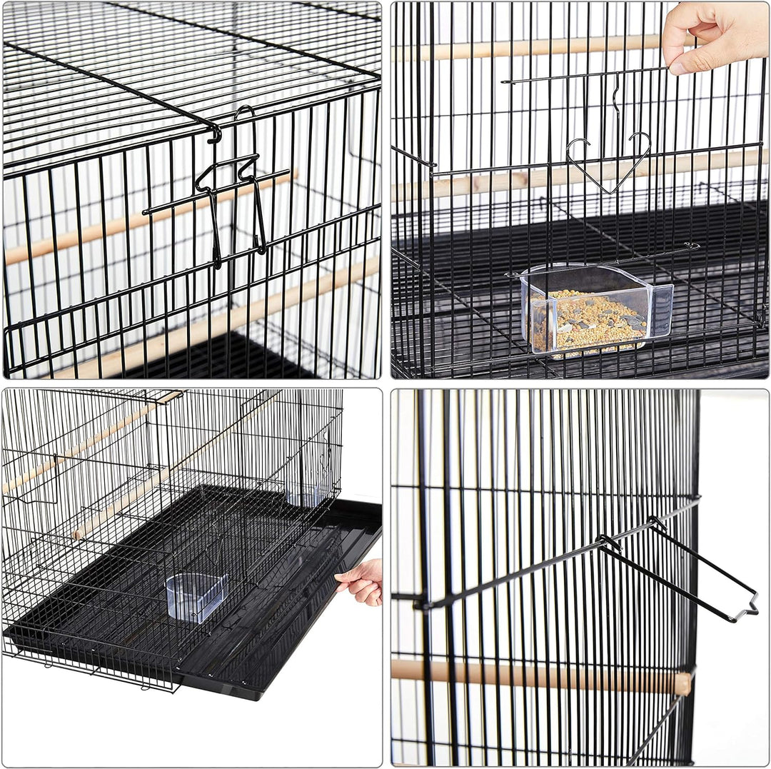 Yaheetech Vogelkäfig Stapelbarer Flugkäfig breiter käfige mit extra viel Platz für Papageien Sittich