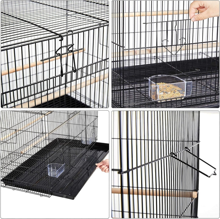 Yaheetech Vogelkäfig Stapelbarer Flugkäfig breiter käfige mit extra viel Platz für Papageien Sittich