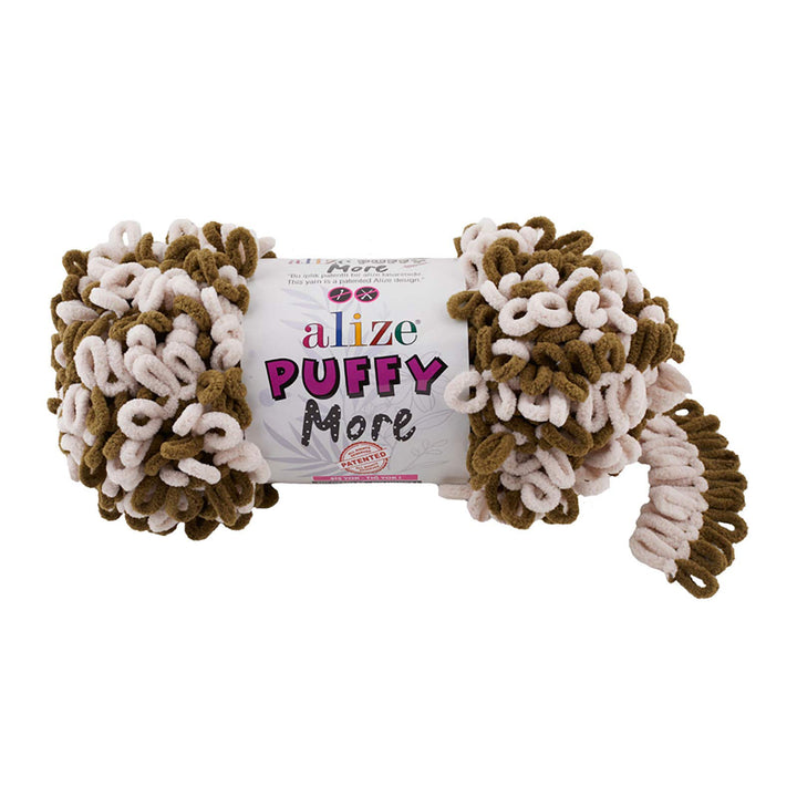 10 x 150g Strickgarn Alize Puffy More Color, Fingerstrick-Wolle Stricken ohne Nadel Farbwahl, Farbe: