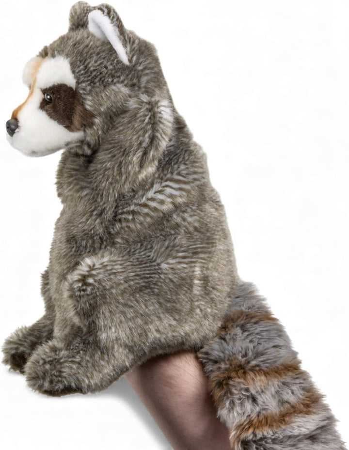 Carl Dick Waschbär Handpuppe, Plüschtier, Kuscheltier ca. 28cm 3439 Wb - Grau, Wb - Grau