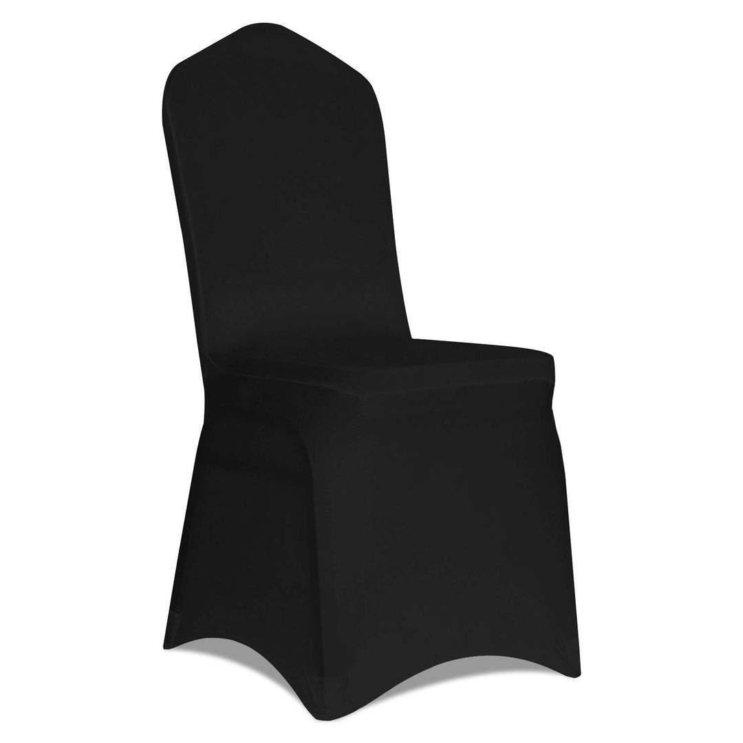 Kapwall Stuhlhussen aus Polyester, Spandex, Weiss, 12 Stück Schwarz Schwarz 12, Schwarz 12