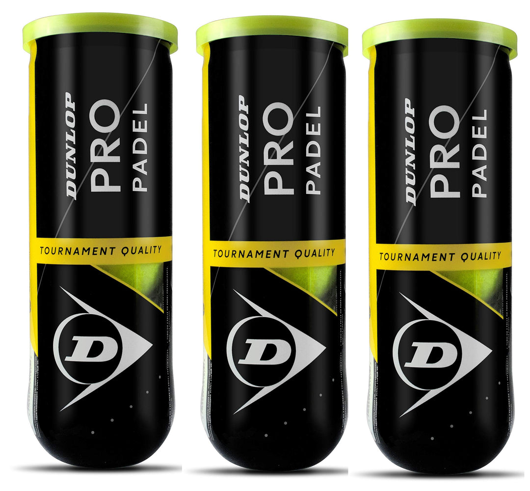 Dunlop Pro Paddelball, Gelb, 3 Stück Insgesamt 9 Bälle