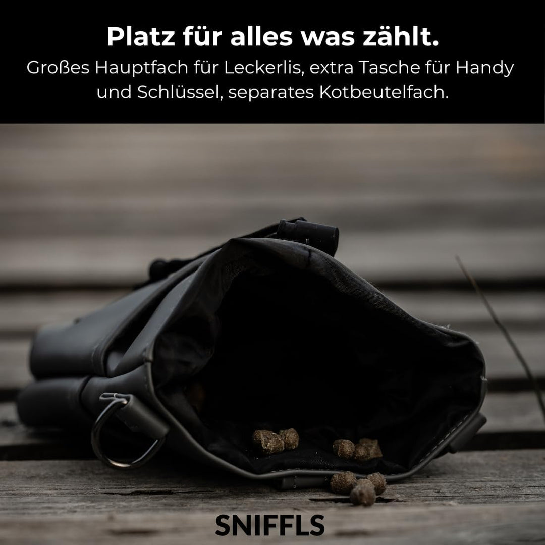 Leckerlibeutel für Hunde, Leckerlitasche Hund zum Umhängen, Futterbeutel Hundetraining, Gassi Tasche