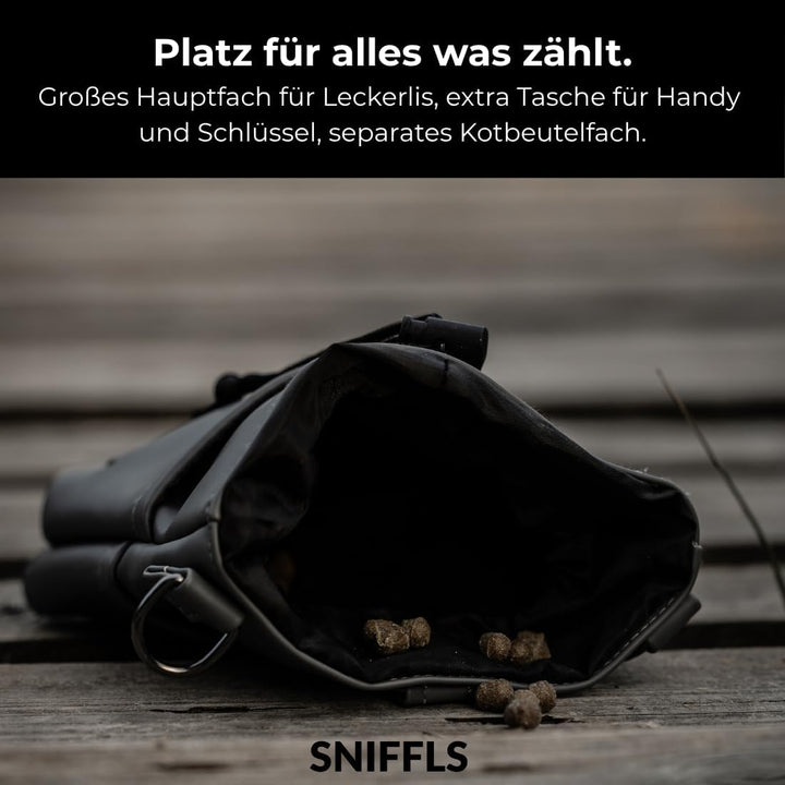 Leckerlibeutel für Hunde, Leckerlitasche Hund zum Umhängen, Futterbeutel Hundetraining, Gassi Tasche