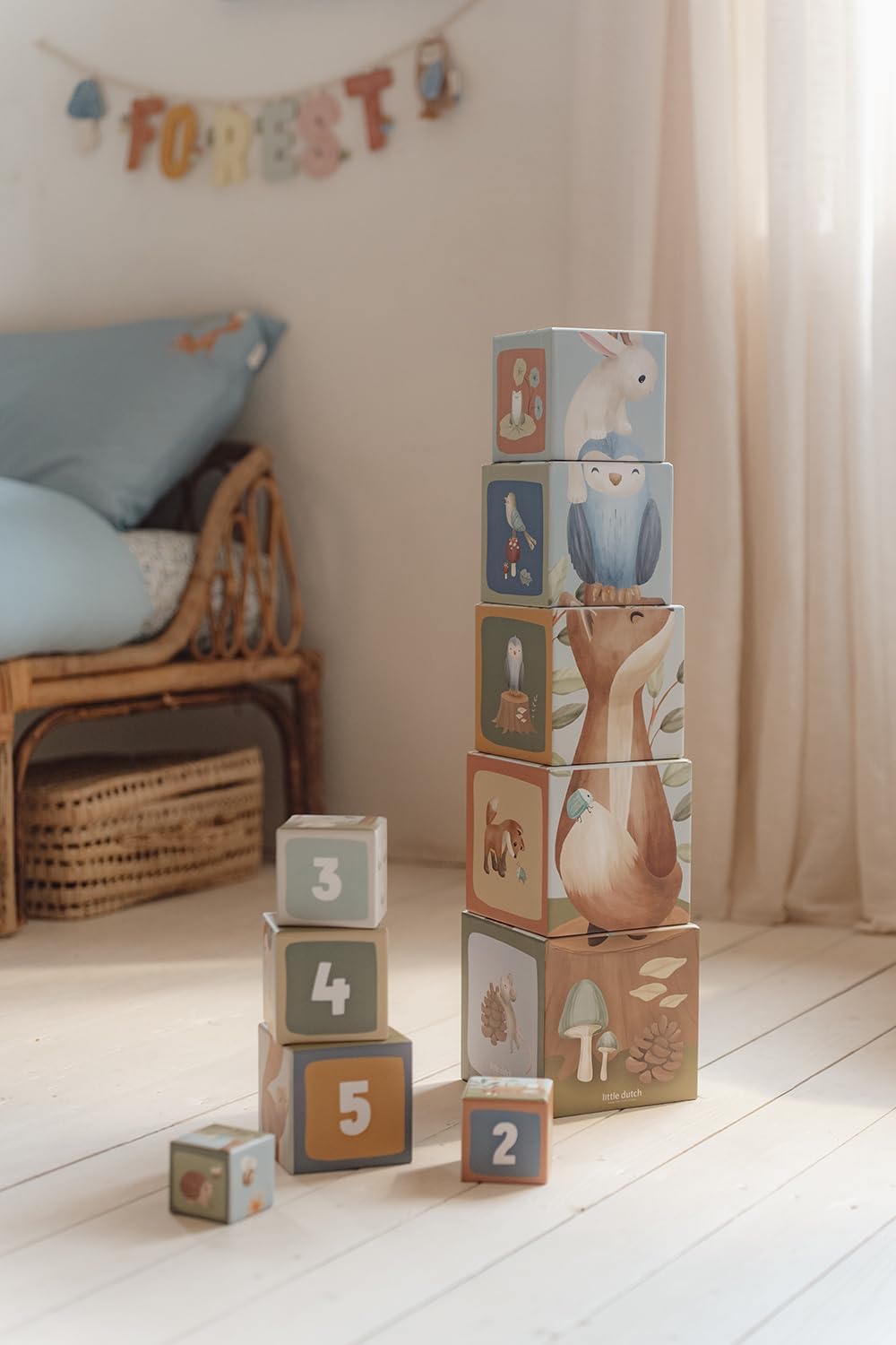 Little Dutch 7239 Stapelwürfel Stapelturm - Forest Friends