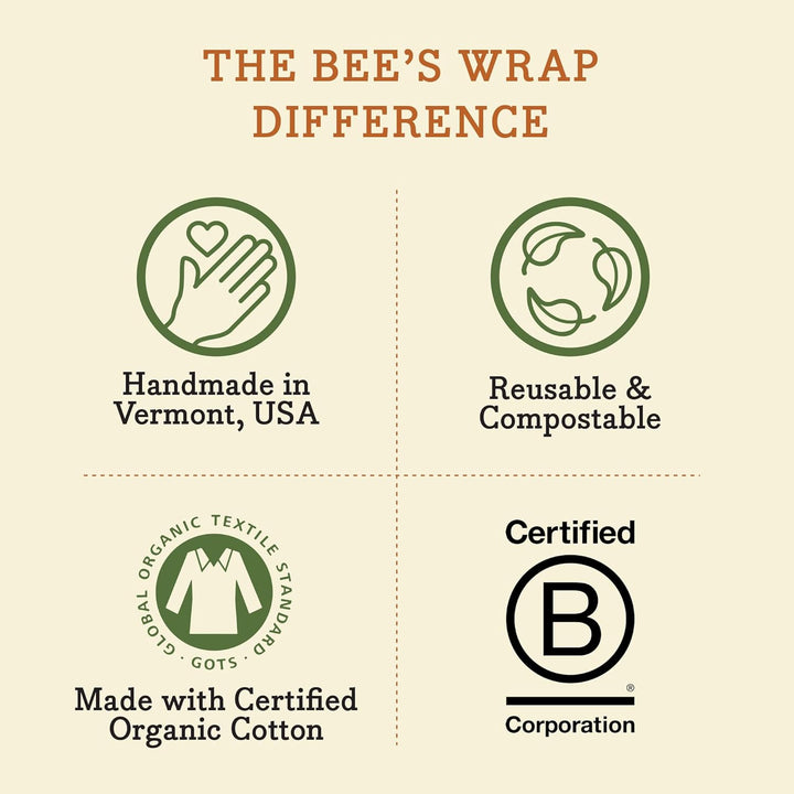 Bees Wrap Bees & Bears Lunchpaket, 3 Stück Bienen und Bären, Bienen und Bären