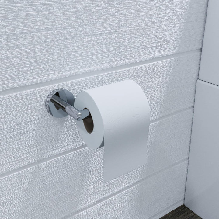 Croydex Flexi-Fix Epsom Toilettenpapierhalter, Chrom, Zink, 54 x 162 x 78mm Chrome Toilettenpapierha