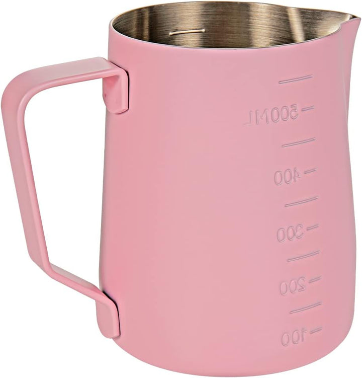 Dianoo Espresso Dampfkrug 600ml, Milchaufschäumkrug Edelstahl mit Messung, Milchaufschäumbecher, Kaf