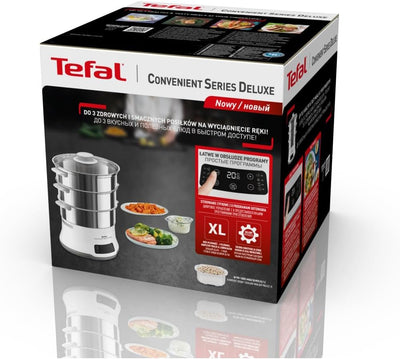 Tefal VC502D Convenient Series Deluxe Dampfgarer | einfacher Touchscreen | 8 Programme | Garen auf 3