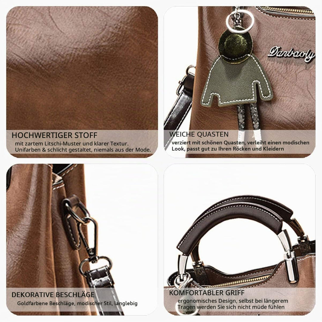 BUKESIYI Damen Tasche Umhängetasche Handtasche Frauen Klein Schultertasche Weekender Lack PU Leder C