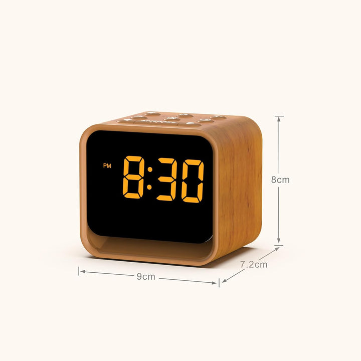 REACHER Radiowecker für das Schlafzimmer, Digitale FM Radiouhr mit Weissrausch-Soundmaschine, 9 Alar
