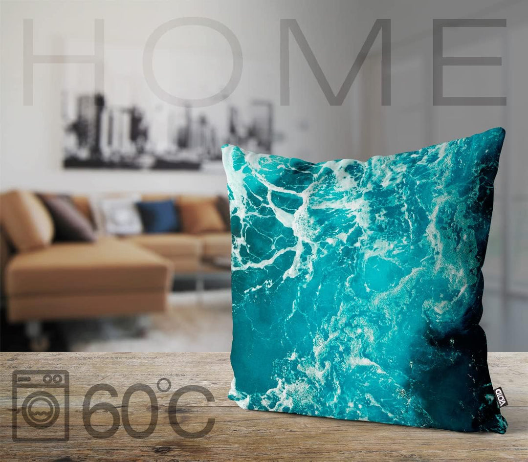 VOID Meer Wellen Türkis Kissenbezug Kissenhülle Sofakissen Kissen Deko Outdoor-Kissen Dekokissen, Ki
