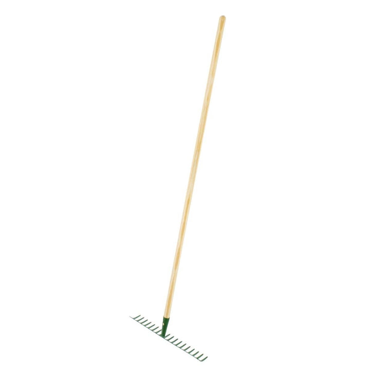 Rekord - XXL Rasenrechen 45 cm inkl. Holz-Stiel Pulverbeschichtete Stahl-Harke Maximale Breite für E