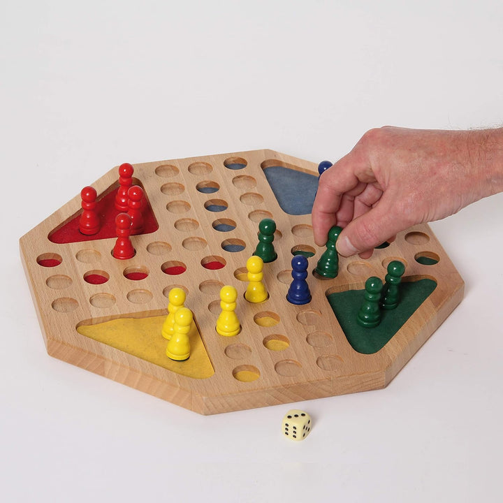Bartl 100962 Ludo achteckig-Gesellschaftsspiel für 4 Spieler
