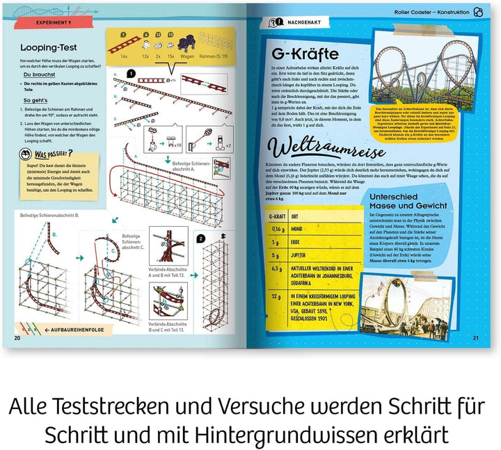 Kosmos 621032 Roller Coaster-Konstruktion, Schnelle Experimente mit der Schwerkraft, Achterbahn Baue
