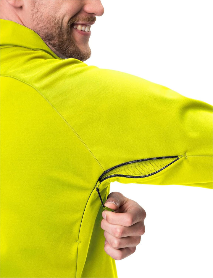 VAUDE Men's Posta Softshell Jacket VI - Softshelljacke Herren - Radjacke L neon yellow/neon yellow,