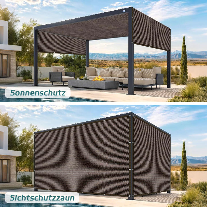 Schattierungsnetz,Schattiernetz mit ösen, 95% Shading Rate UV-Beständiges für Pflanzenschutz Gewächs