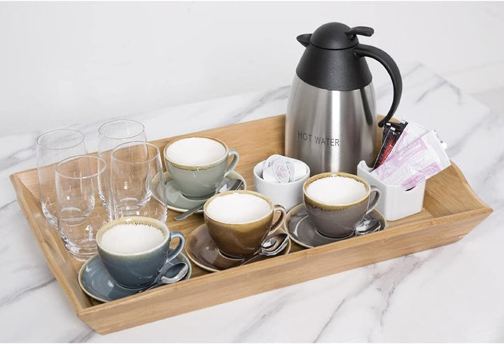 Olympia Kiln Cappuccino-Tasse Rauch, 230 ml, innovatives Design und Funktionen, 6 Stück (1er Pack) S