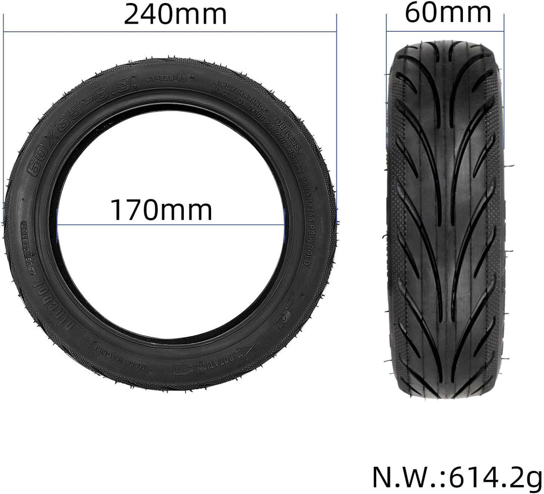 VOLOHAS 60/65-6,9 schlauchloser Reifen 10 Zoll Tubeless Reifen für Ninebot Max G2/G2D/G2 E/G65 Elekt